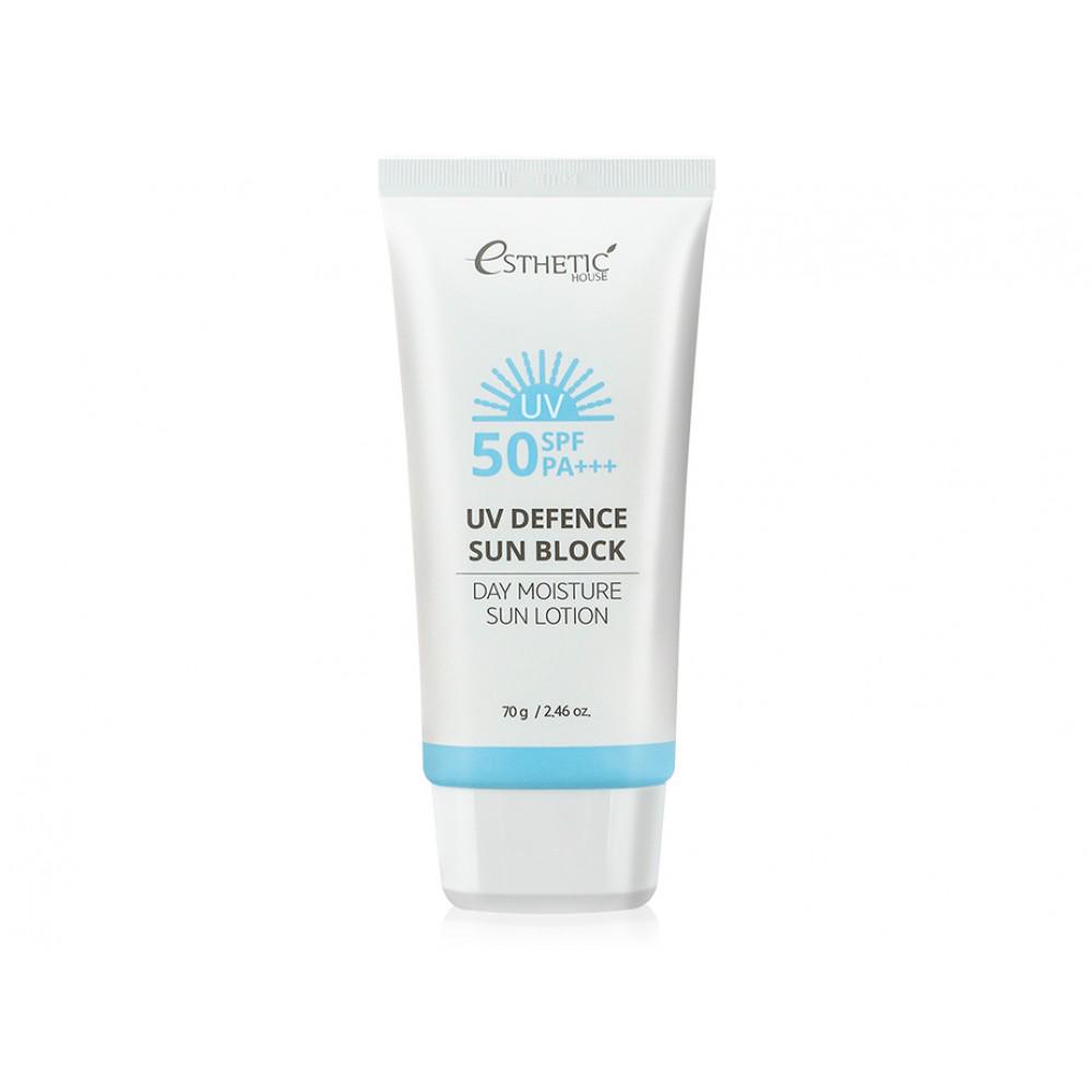 Сонцезахисний лосьйон для обличчя UV Defence Sun Block Day Moisture Sun Lotion SPF50+/PA +++ Esthetic House 70 г (8809450012029)