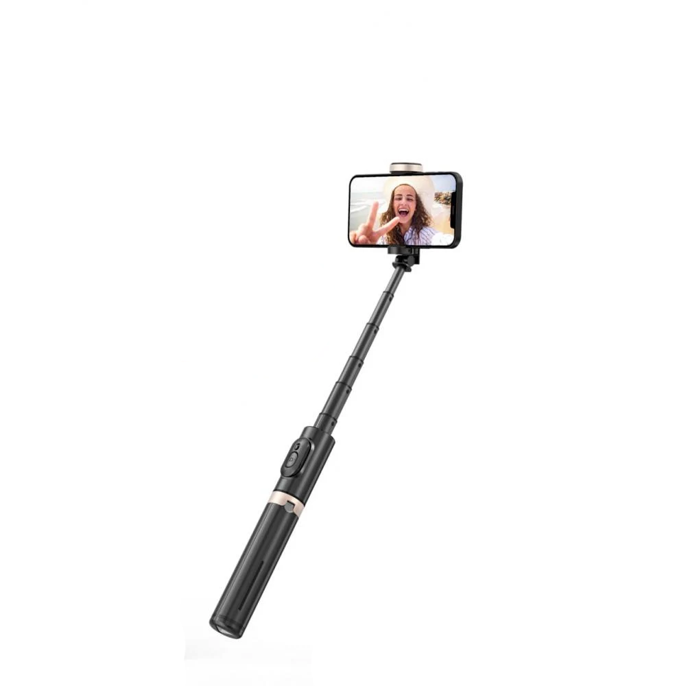 Селфи-монопод Q12 Bluetooth Tripod 0,723 мм Black - фото 1