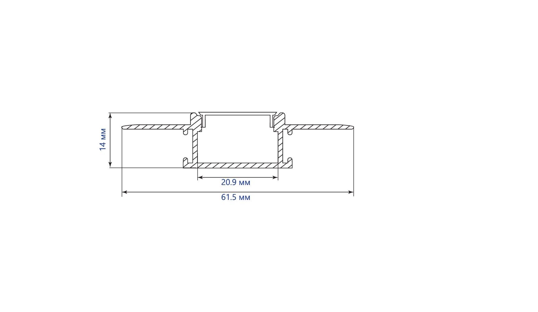 Профіль для світлодіодної стрічки Feron CAB254 3 м - фото 2 Профіль для світлодіодної стрічки Feron CAB254 3 м - фото 2