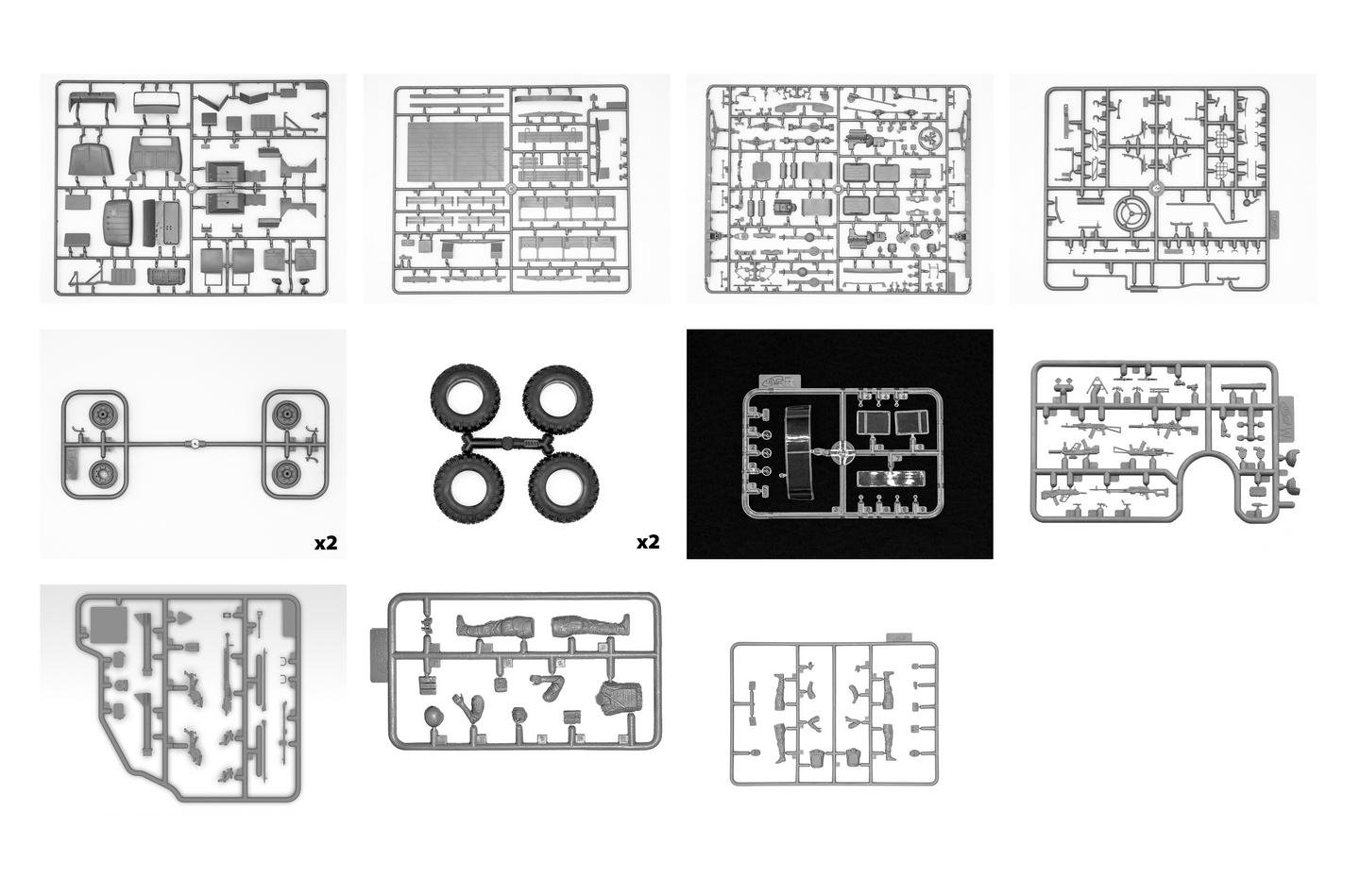 Сборная модель ICM ЗиЛ-131 ВСУ с ДШКМ и расчетом (35017) - фото 3 Сборная модель ICM ЗиЛ-131 ВСУ с ДШКМ и расчетом (35017) - фото 3