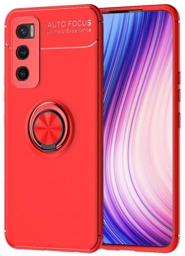 Чехол с кольцом Auto Focus для Vivo V20 SE Red (23462-2D)