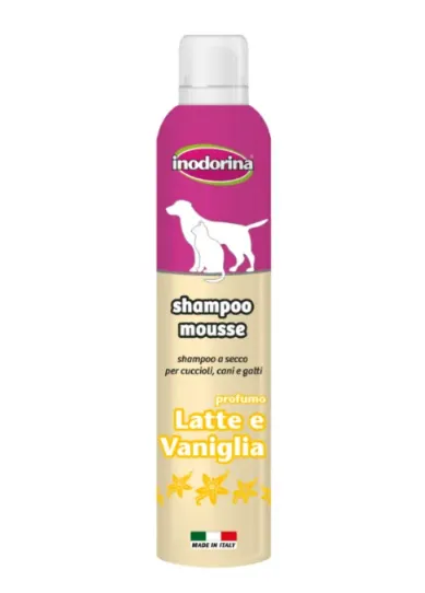 Шампунь-мус Inodorina Shampoo Mousse Lat Van с экстрактом ванили и молока 300 мл