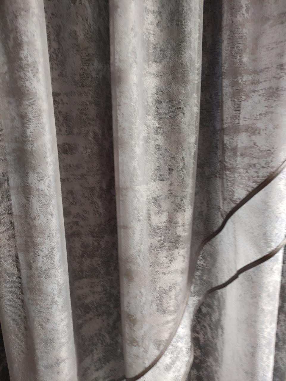 Занавески кухонные 4х1,8 м Серый с белым - фото 3 Занавески кухонные 4х1,8 м Серый с белым - фото 3