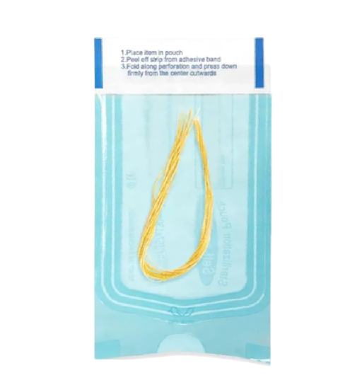 Нитки коллагеновые золотые EELHOE 24 К для подтяжки овала лица 12 шт. 1 уп.