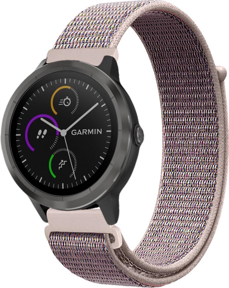 Ремінець нейлоновий Sport Loop для Garmin Vivoactive 3 Grey/Pink (27000-06) Ремінець нейлоновий Sport Loop для Garmin Vivoactive 3 Grey/Pink (27000-06)