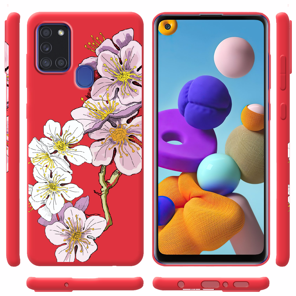 Чехол Boxface Samsung A217 Galaxy A21s Cherry Blossom Красный силикон (40006-cc4-40429) - фото 2