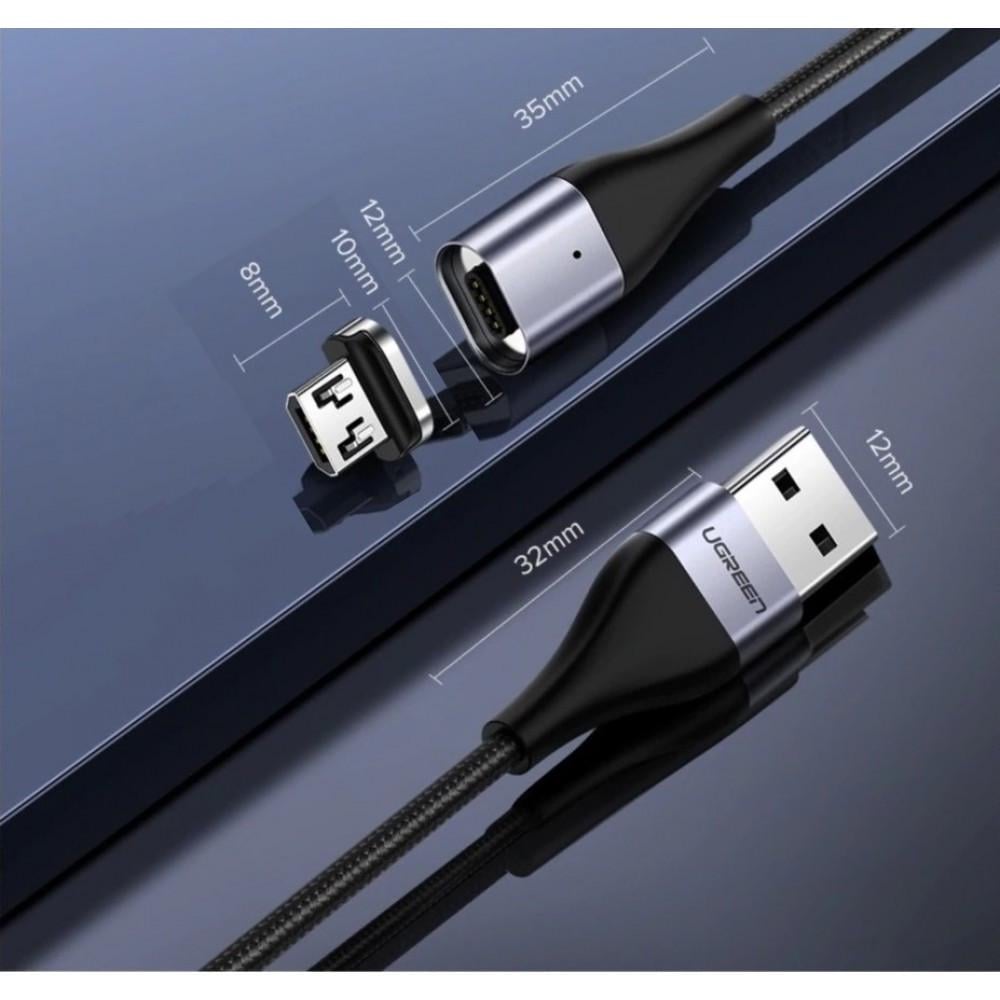 Кабель магнітний Ugreen Micro USB 100 см (25397337) - фото 4