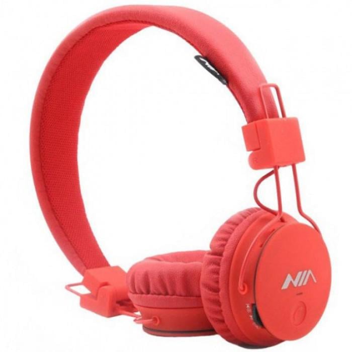 Наушники беспроводные NIA-X2 Bluetooth с MP3 плеером Красный (46190-bf6b0)