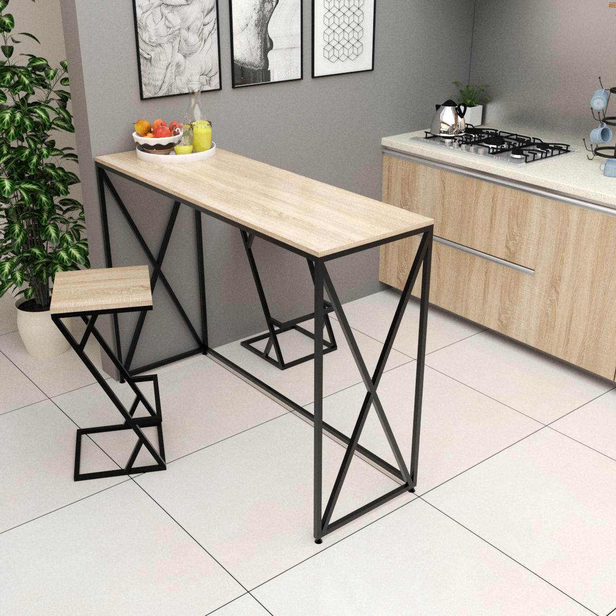 Барний стіл EcoLoft DSP-1176 в у стилі лофт Дуб Сонома (DSP-1176-6)