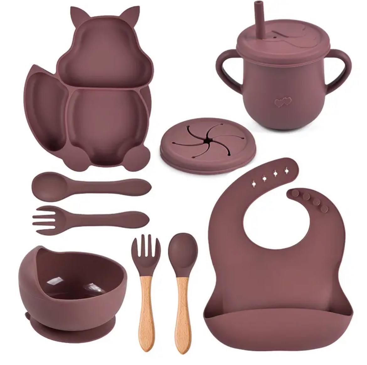 Посуда для первого кормления детская силиконовая Темно-розовый (78963100) Посуда для первого кормления детская силиконовая Темно-розовый (78963100)