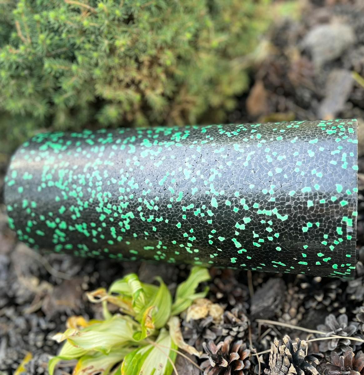 Ролик масажний гладкий PowerPlay PP-4348 2in1 EPP Foam Roller 33x14 см Чорний/Зелений (A-013242) - фото 8