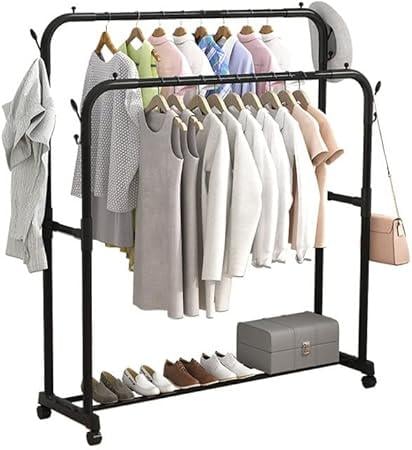 Стойка для одежды и обуви Drying Rack двойная до 35 кг 150х96х45 см Black (17892177) - фото 1