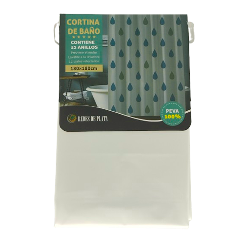 Штора в ванную Stenson R81774 PEVA 180x180 см White (29875845)