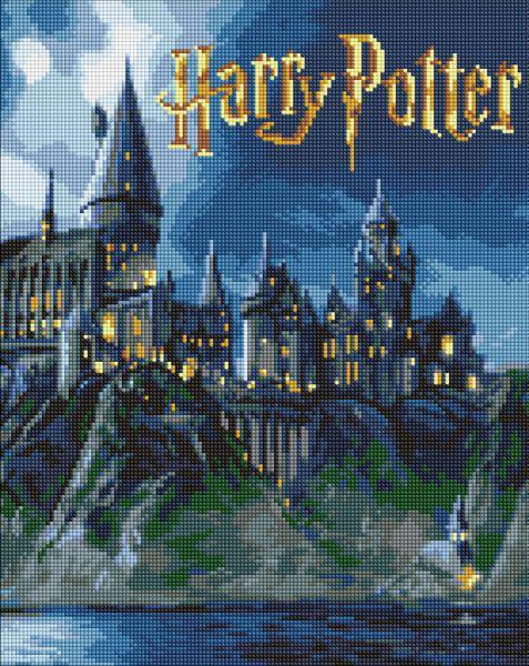 Алмазная мозаика Ideyka Harry Potter: Хогвартс ночью 40х50 см (AMO20364)