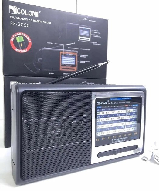 Радиоприемник аккумуляторный GOLON RX 3050 Черный (GR-04682)