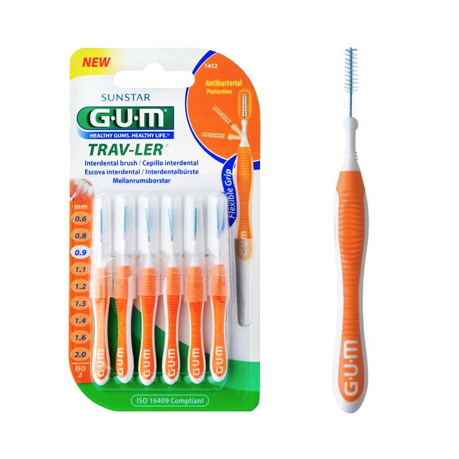 Межзубные щетки GUM TravLer 0,9 мм - фото 1