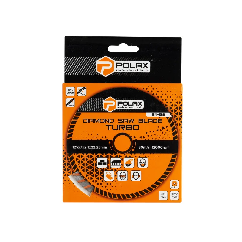 Диск алмазный турбо Polax 125x7x2,6x22,23 мм 25% (54-128) - фото 3 Диск алмазный турбо Polax 125x7x2,6x22,23 мм 25% (54-128) - фото 3