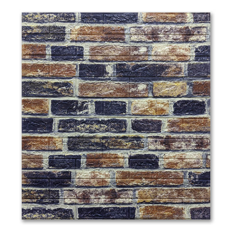 Самоклеюча 3D панель Sticker Wall 700x770x5 мм Катеринославська цегла Сіро-синій (00202)