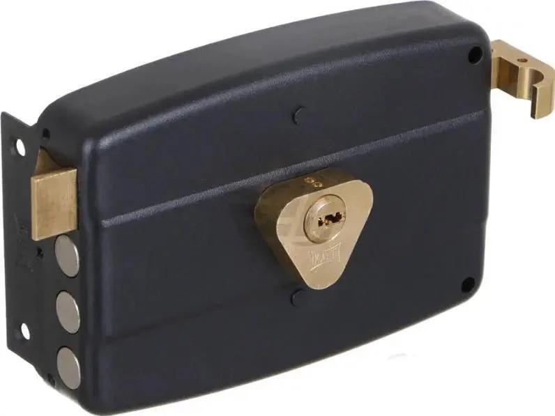 Замок 2001 A 3M накладной универсальный 3 ригеля 5 ключей 70 мм (1-30065) - фото 2