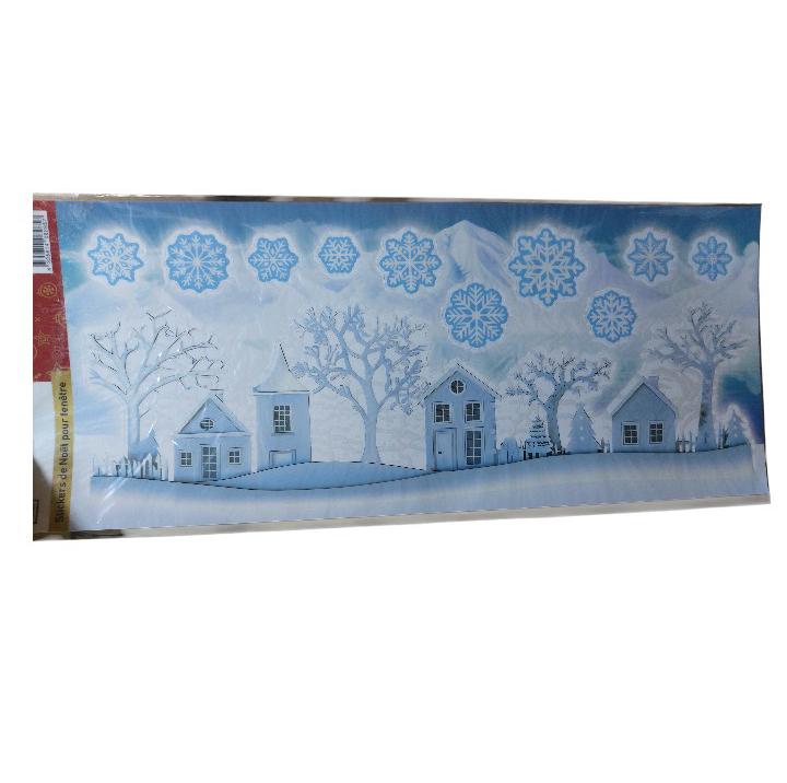 Наклейка новогодняя праздничный декор Livarno Home 21x47 см Голубой (408285)