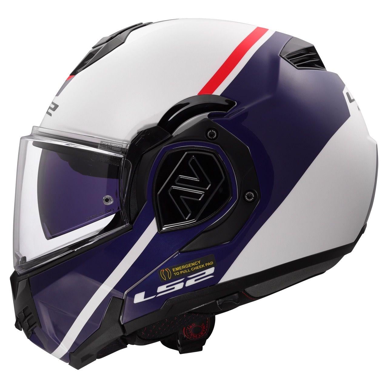 Мотошлем LS2 FF906 Advant Swipe 2XL White/Blue (48430)