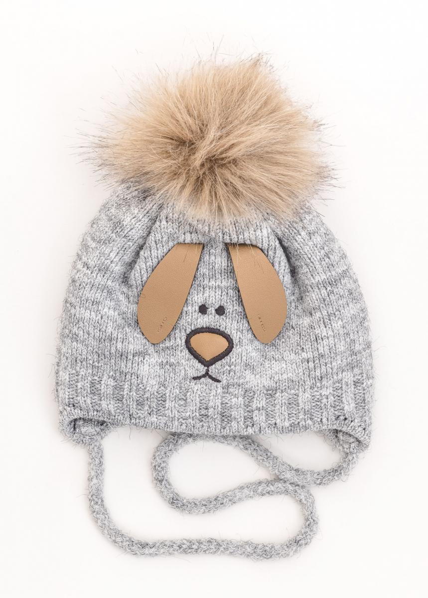 Шапка детская зимняя Alex Бруно 38-42 см Светло-серый