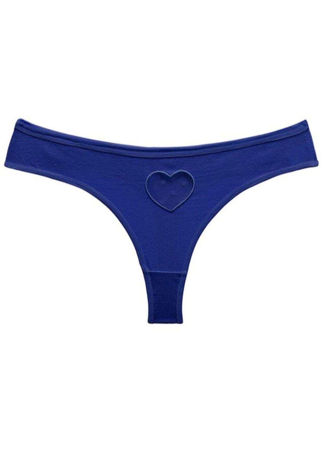 Трусики-стринги FINETOO Хрупкое сердце XL р. 48 1 шт. Синий