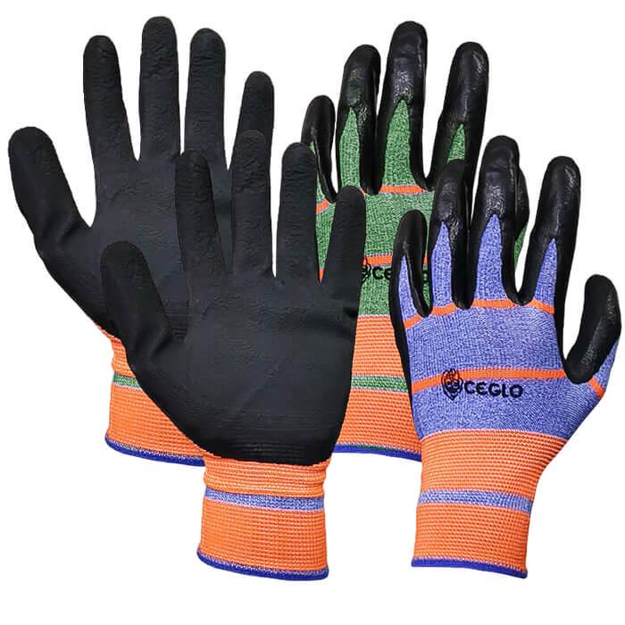 Перчатки рабочие стрейчевые черная пена 24 пары (7237)