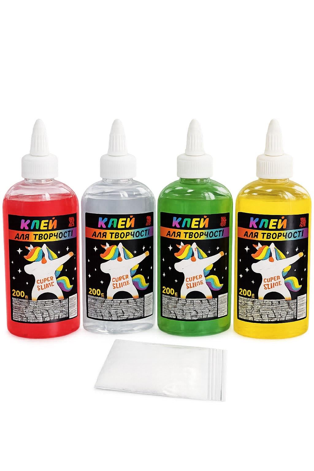 Набор для создания слайма клей 4х200 г/тетраборат натрия 20 г