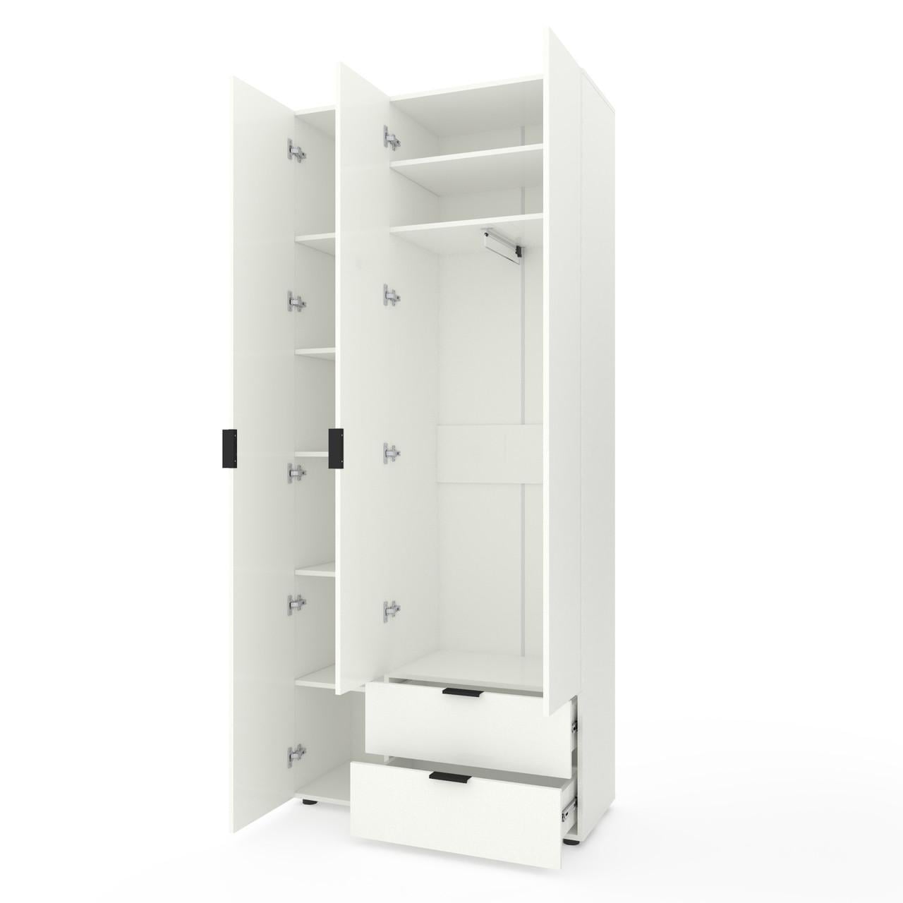 Шкаф Metkas Home A013R ЛДСП 1000x420x2300 мм Белый Снег