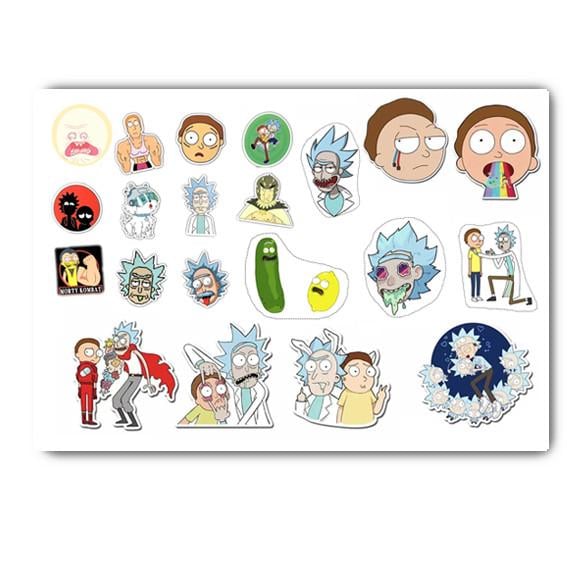 Стикеры наклейки сериал Рик и Морти А3 лист (stik_004)
