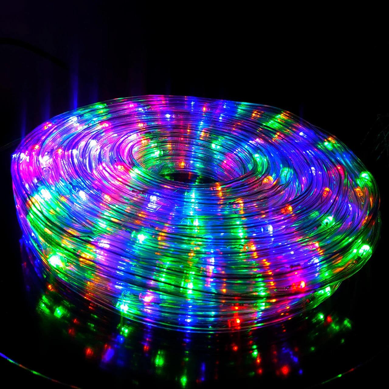 Светодиодная уличная гирлянда-лента 20 м 720 LED с переходником Разноцветный