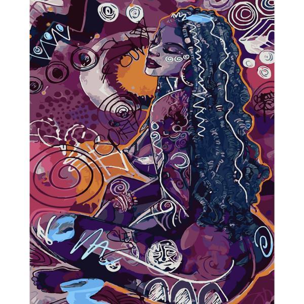 Картина по номерам Strateg Абстракция Ведьма 40х50 см в термопакете (SY6213)