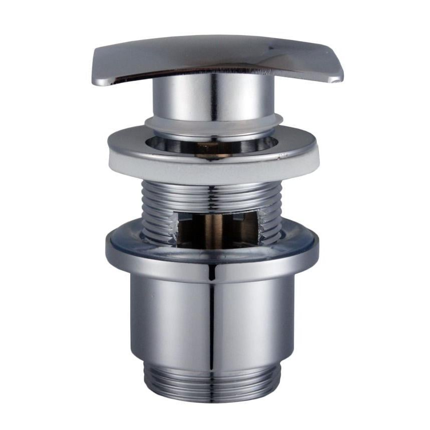 Донний клапан натискний для раковини Globus Lux HG-043B 000020801 із переливом Хром (107946) Донний клапан натискний для раковини Globus Lux HG-043B 000020801 із переливом Хром (107946)