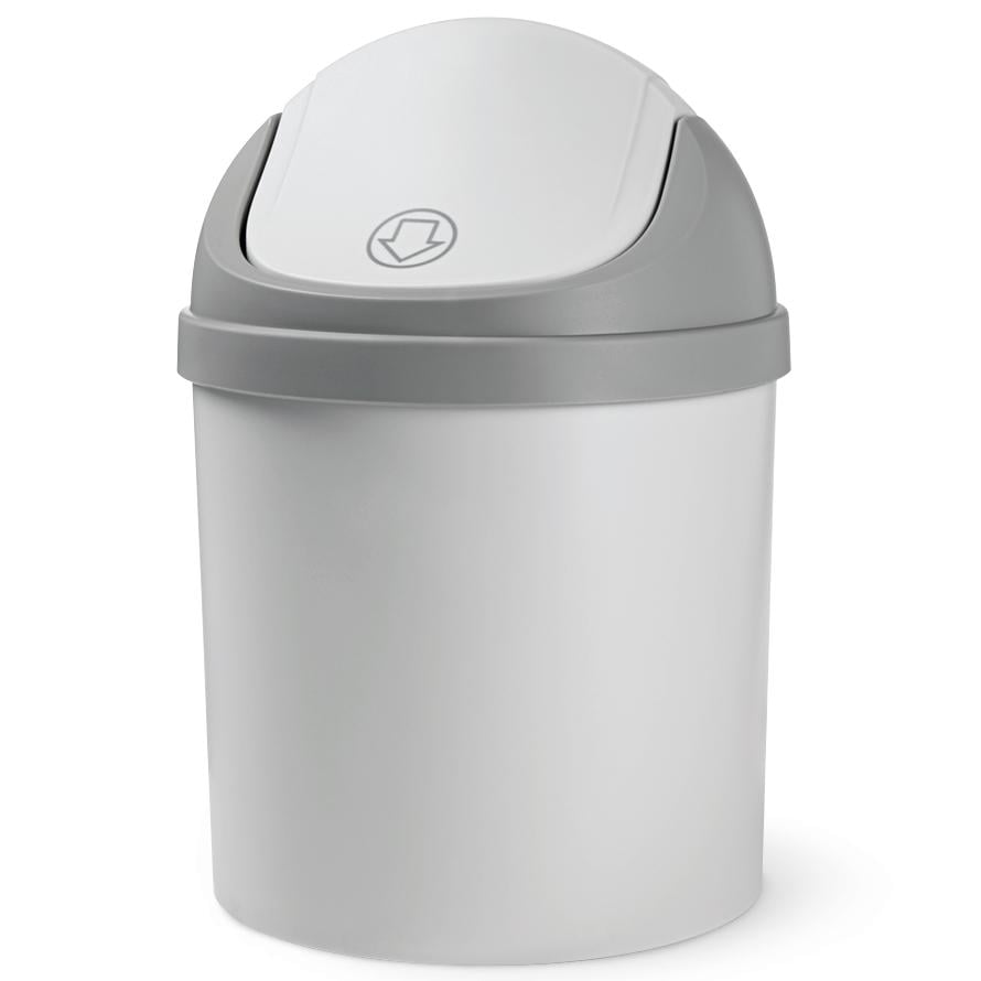 Мусорное ведро MVM BIN-10 1.6L GRAY с крышкой 1,6 л Серый (211547)