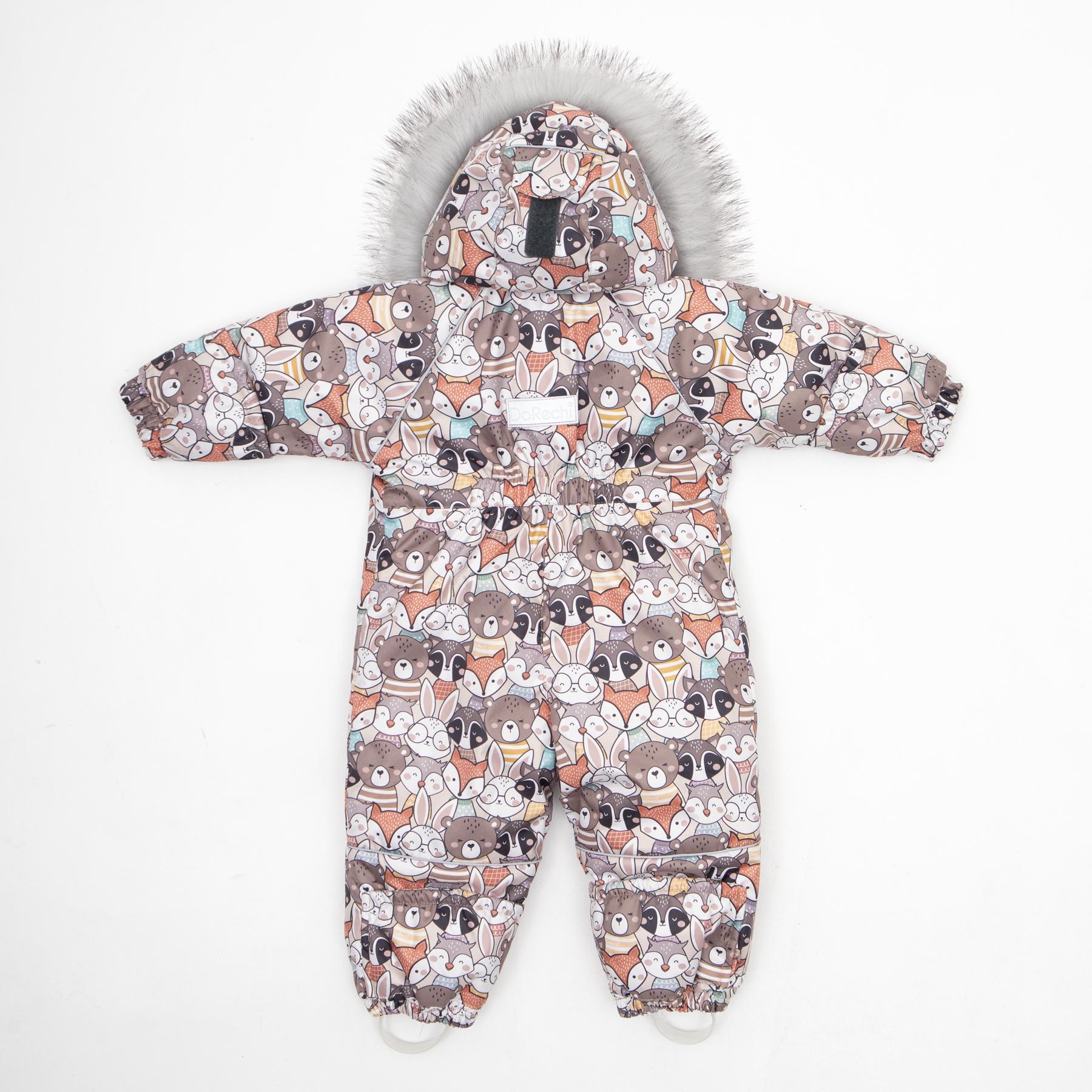 Детский зимний комбинезон с капюшоном DoRechi Аполло Зверята с мехом 80 см (21483) - фото 5 Детский зимний комбинезон с капюшоном DoRechi Аполло Зверята с мехом 80 см (21483) - фото 5