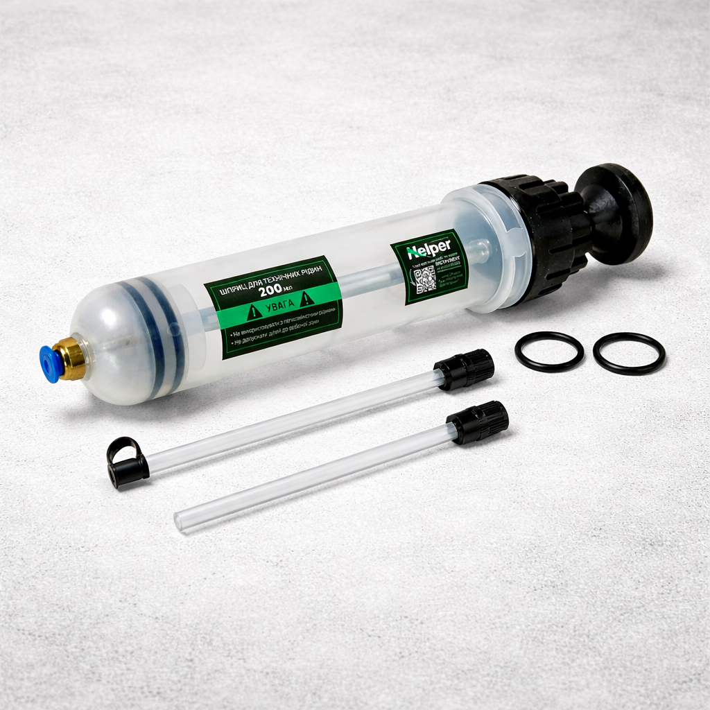Шприц экстрактор для технических жидкостей Helper HP-1045 200 мл ручной