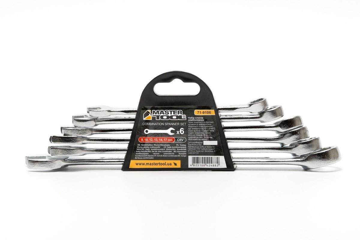 Набір комбінованих ключів MasterTool MATT FINISH 6 шт. CrV (71-9106)