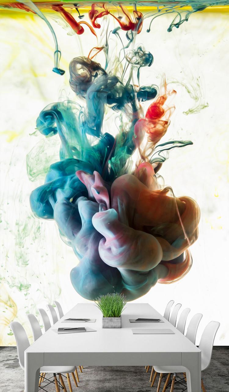 Фотообои флизелиновые абстракция для спальни/зала/кухни Краски в воде