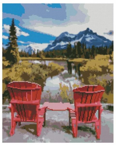 Алмазная мозаика Strateg Пейзаж Вид на природу 40х50 см на подрамнике (FA40835-mt)