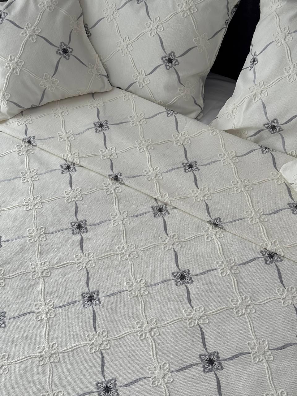 Покривало Бароко №2 бавовна 200х250 см Молочний (55677-2-200x250cm) - фото 8 Покривало Бароко №2 бавовна 200х250 см Молочний (55677-2-200x250cm) - фото 8