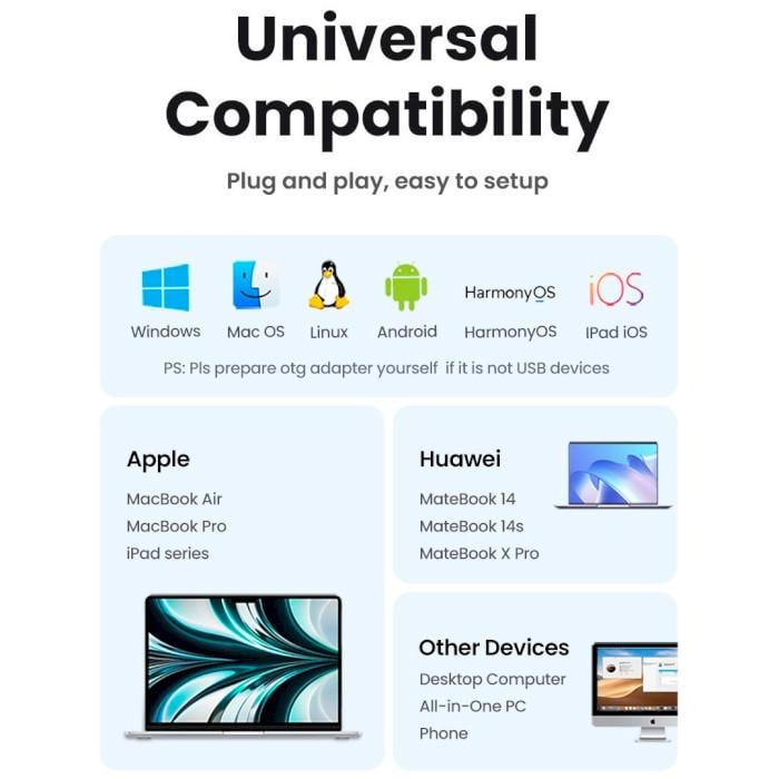 Компьютерная мышка беспроводная UGREEN MU105 2.4G/800/1200/1600/2400 DPI Gray (UGR-90669) - фото 5 Компьютерная мышка беспроводная UGREEN MU105 2.4G/800/1200/1600/2400 DPI Gray (UGR-90669) - фото 5