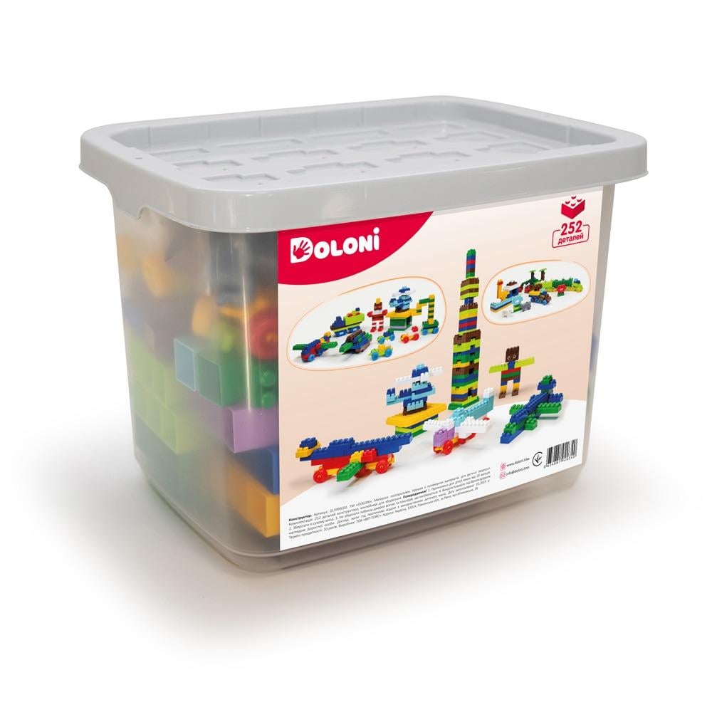 Конструктор 252 деталі у контейнері для зберігання DOLONI-TOYS 013999/03