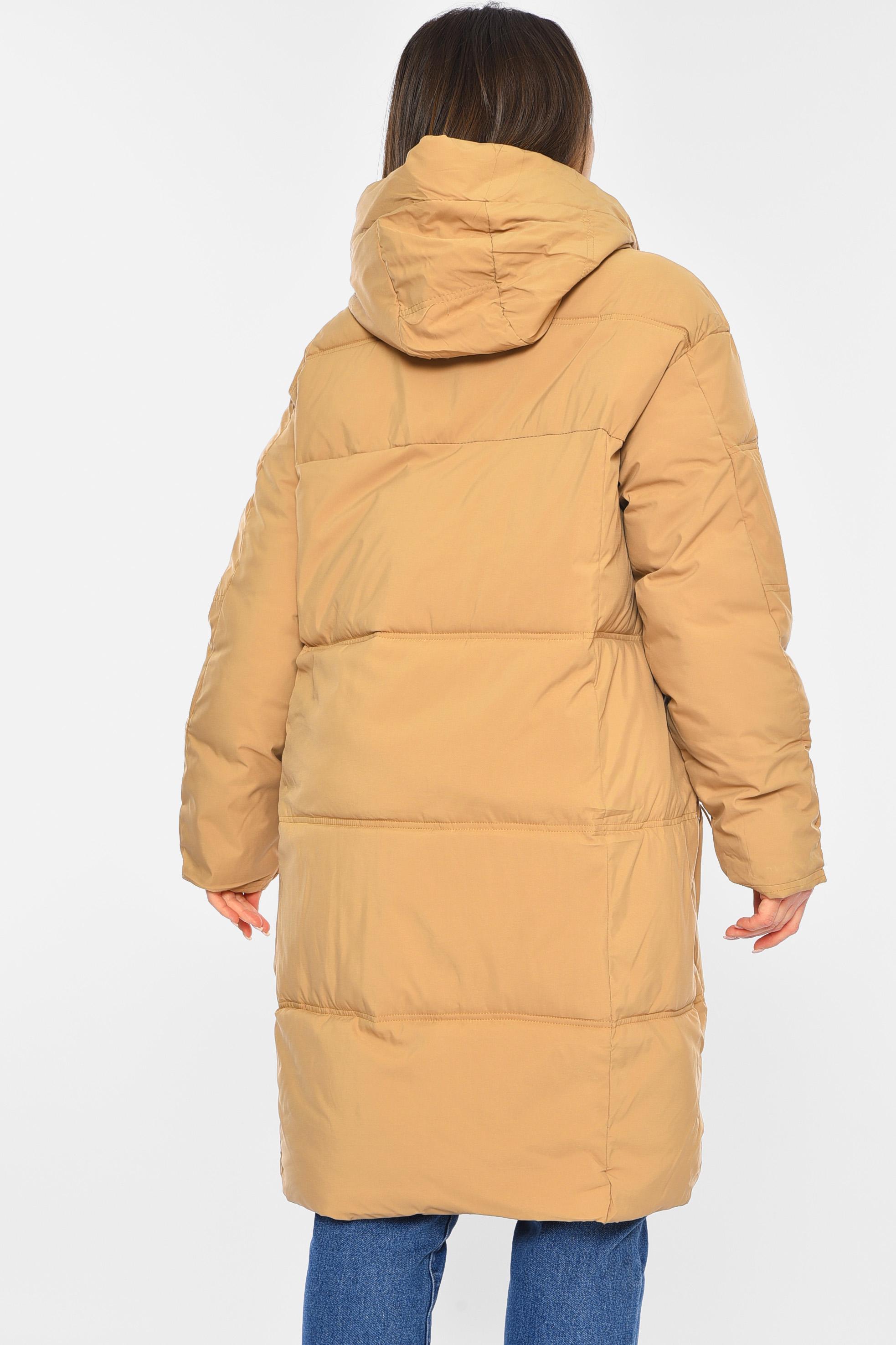 Куртка женская зимняя 4XL Бежевый (193689) - фото 3 Куртка женская зимняя 4XL Бежевый (193689) - фото 3