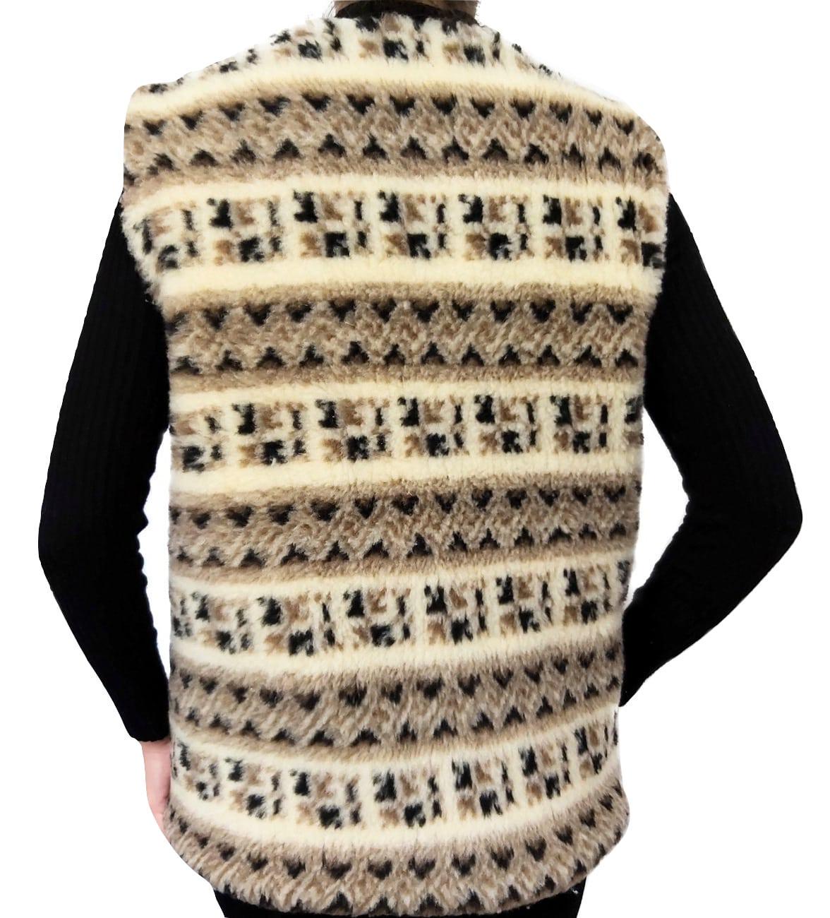 Жилетка из овчины эко-шерсть теплая Орнамент р. 48-50 (361) - фото 3