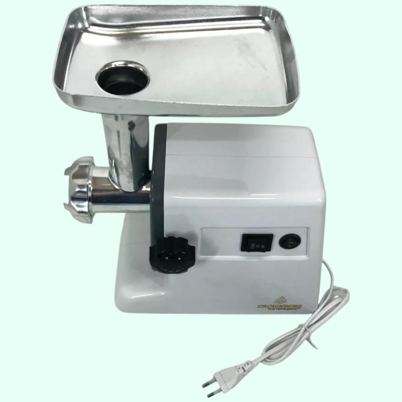 М’ясорубка електрична Crownberg CB-4212 з насадкою для томатів кеббе та реверсом 2500 Вт Білий (є52) - фото 3