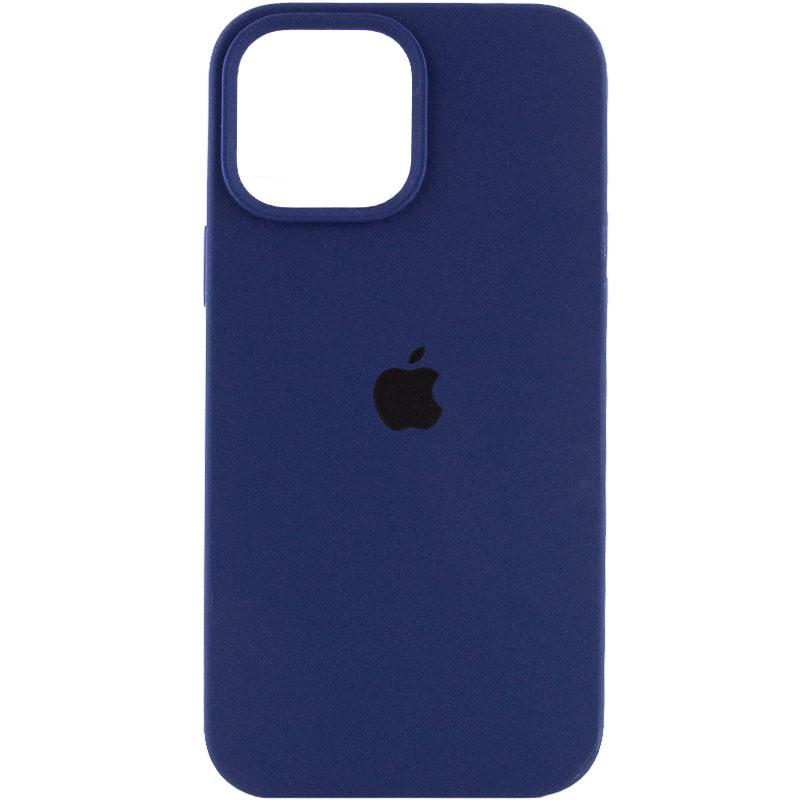 Силиконовый Чехол Накладка Silicone Case для iPhone 14 Plus Темно-синий