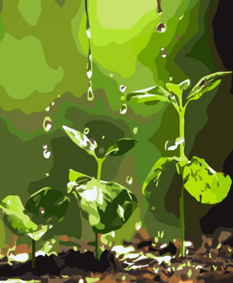 Картина по номерам Strateg Дыхание жизни 40x50 см (GS726)