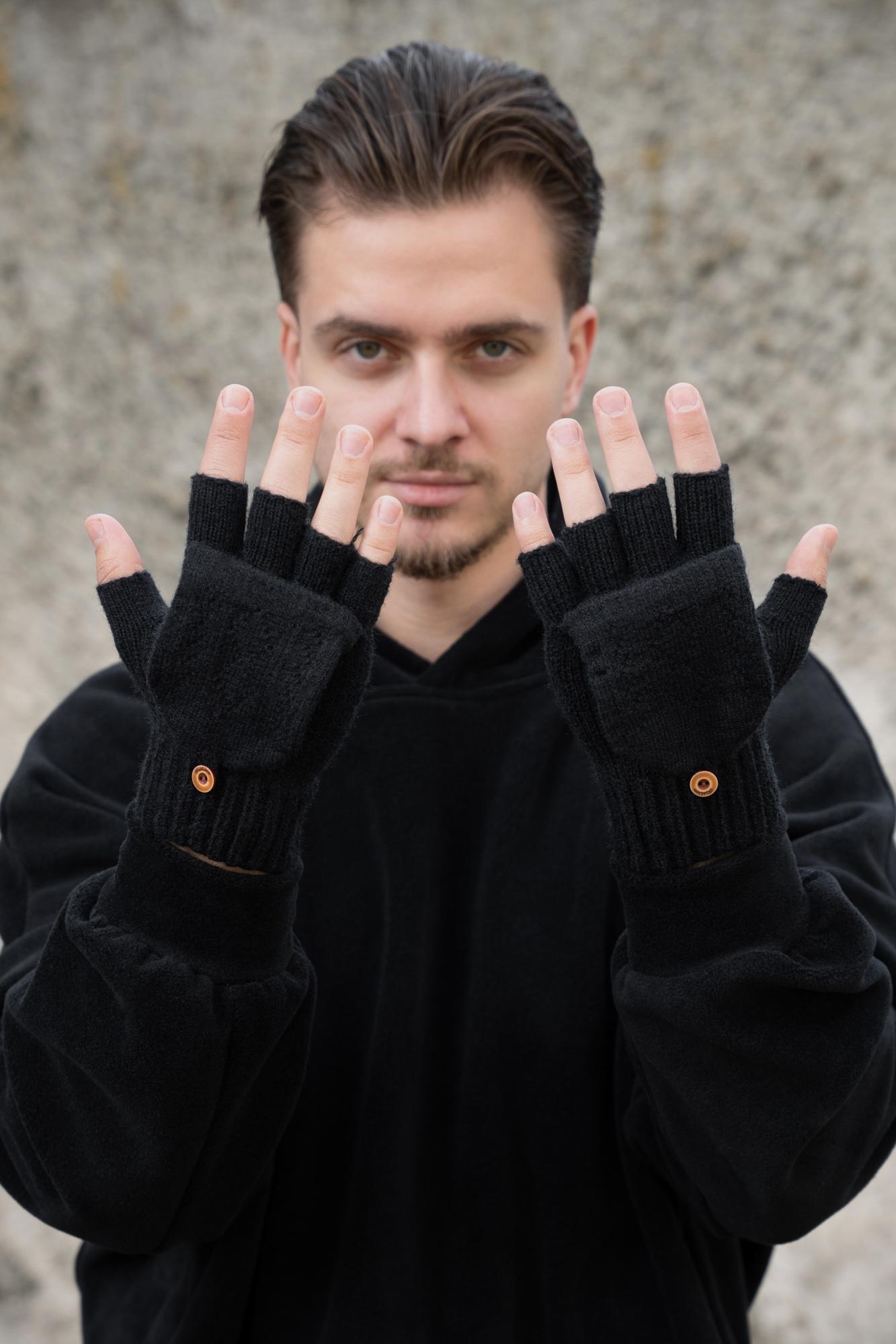 Рукавицы зимние сенсорные без пальцев Without Brand Jude 3-30 Black (8055892)