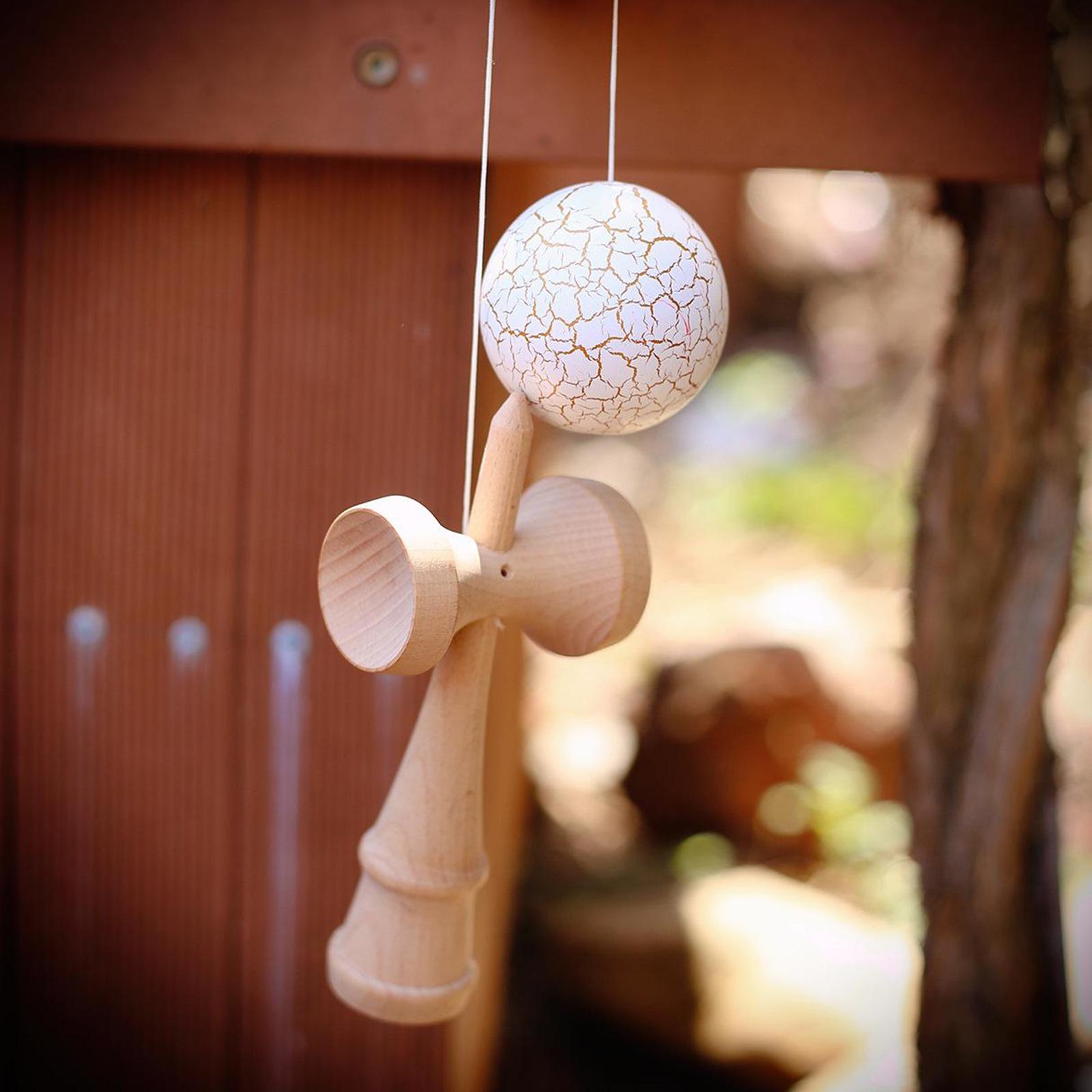 Кендама из дерева Kendama 18 см Белый (VA-Kendama White) - фото 2